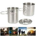 thumbnail image 4 of Camp Cook Set, Camping Cookware Stainless Steel Camping Mug  For Picnic For Backpacking For Hiking For Camping, 4 of 8