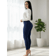 thumbnail image 4 of SET DE 2 LEGGING GRUESO DE MUJER AZUL Y NEGRO DISEÑO MEZCLILLA UNITALLA, 4 of 9