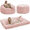Coral Pink, variant on Garvee Bean Bag Chair for Adults, Teens and Kids, Premium Memory Foam Filled Lazy Floor Sofa, Soft Velvet Fabric Convertible Seat Cushion for Living Room Bedroom Gaming Room, Brown