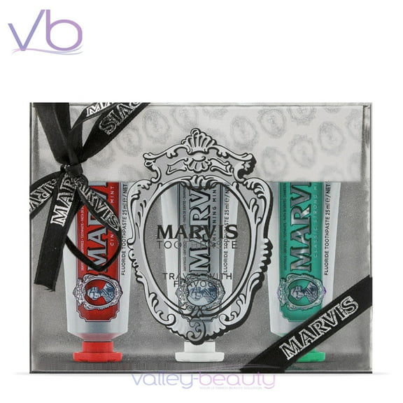 Marvis Travel with Flavor Set | Original Mint Toothpastes (3x25ml)