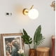 thumbnail image 1 of Laklulu Aplique De Pared con Pantalla De Vidrio, Apliques De Pared Dorados para Interiores, Bombillas E27, Luz De Baño, Loft, Bar, Cocina, Tocador, Iluminación De Espejo (con Bombilla),Gold 1, 1 of 5