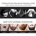 thumbnail image 4 of Peigne à Barbe, Peigne de Mise en Forme à Moustache Pliable avec Poche en Acier Inoxydable Peigne Rond Dents Peigne à Barbe (Noir + Placage en Acier Inoxydable), 4 of 8