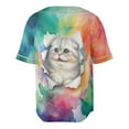 thumbnail image 2 of Funny Watercolor Adorable Scottish Fold Peeking Through Torn Paper Effect All Over Print 3D Baseball Shirt Cat Lover Kitten Owner Gifts Softball Sport - 00026, 2 of 6