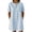 01# Light Blue, variant on Dress for Women Ihhxva Loose Fit Striped Button with Pockets Relaxed Summer Casual V-Neck Flowy Shift Top Cotton Beach Vacation S-3XL