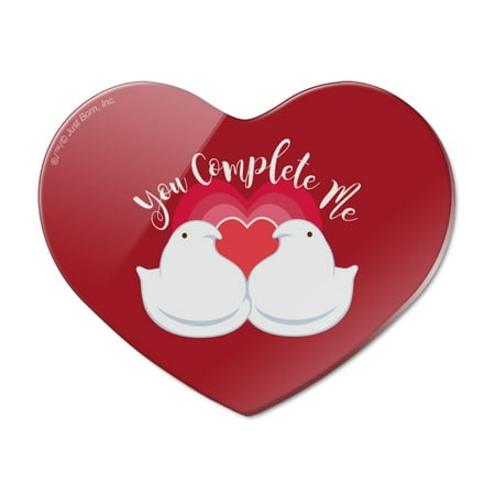 

Peeps Heart Valentine You Complete Me Love Heart Acrylic Fridge Refrigerator Magnet