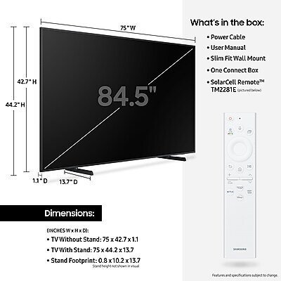 SAMSUNG 85" Class LS03B The Frame QLED 4K Smart TV QN85LS03BAFXZA color options