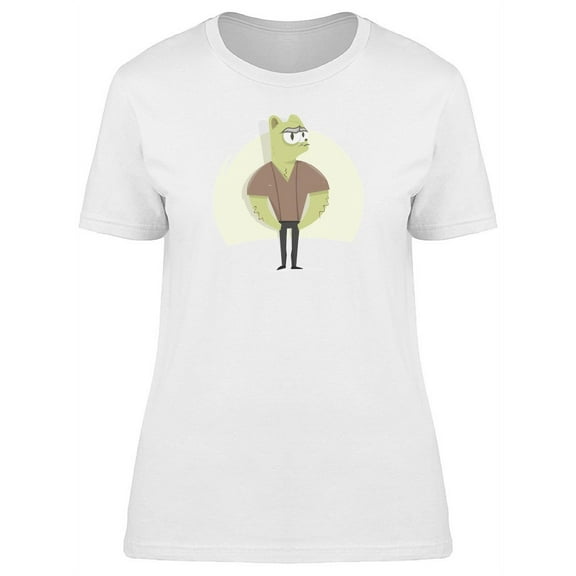 Cool Man Cat Doodle T-Shirt Women -Image by Shutterstock, Female Small
