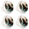 thumbnail image 2 of 4 Pcs Sea Lion Knobs for Kitchen Cabinet Cupboard Dresser Bookcase Drawer Pulls Handles Round Home Decor, 2 of 8