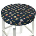 thumbnail image 3 of Lsque Fast Food Round Bar chair cushion covers Velvet Fabric Premium Comfort Protects from Scratches and Stains for 14-17 Inch Chair- 12 inch, 3 of 7