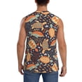 thumbnail image 4 of Goofa Turtles and Sea Plants Printed Men's Sleeveless T-Shirt - Athletic Gym Workout Tank Top for Men - Moisture-Wicking, UPF 30+ Quick-Dry Muscle Tee-, 4 of 8