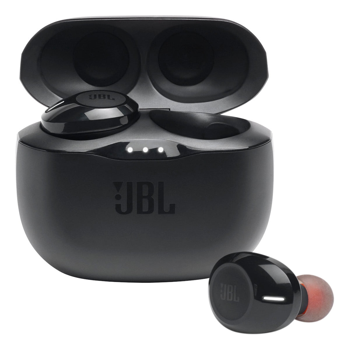 nedbrydes Vag sko JBL Tune 125 True Wireless Headphones with Charging Case, Black,  JBLT125TWSBLKAM - Walmart.com