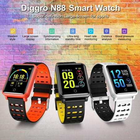 Fitness Tracker，Diggro N88 Smart Watch Activity Tracker Watch with Heart Rate Monitor, Waterproof Smart Fitness Band with Step Counter, Pedometer Watch For Android (Best Android Step Counter)