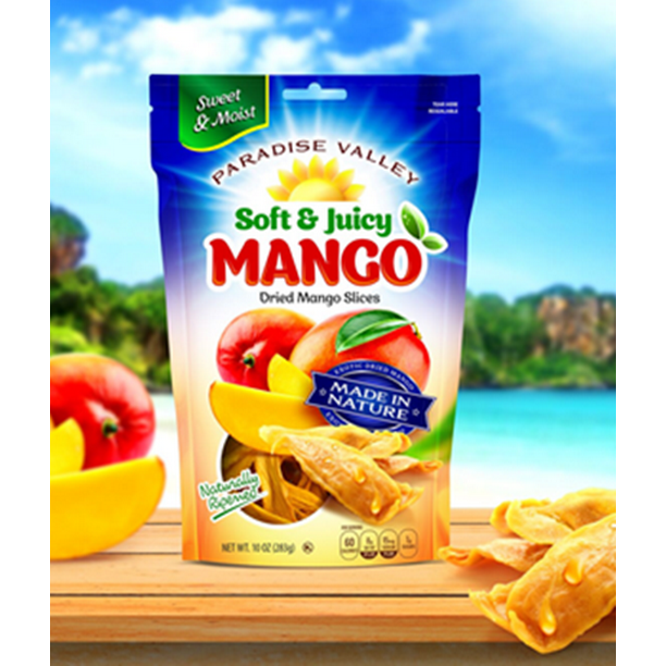 Soft Dried Mango Slices Made in Nature With Less Sugar Dehydrated