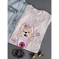 thumbnail image 3 of Cute Corgi In Cappuchino   T-Shirt Women -Image by Shutterstock, Female x-Large, 3 of 4