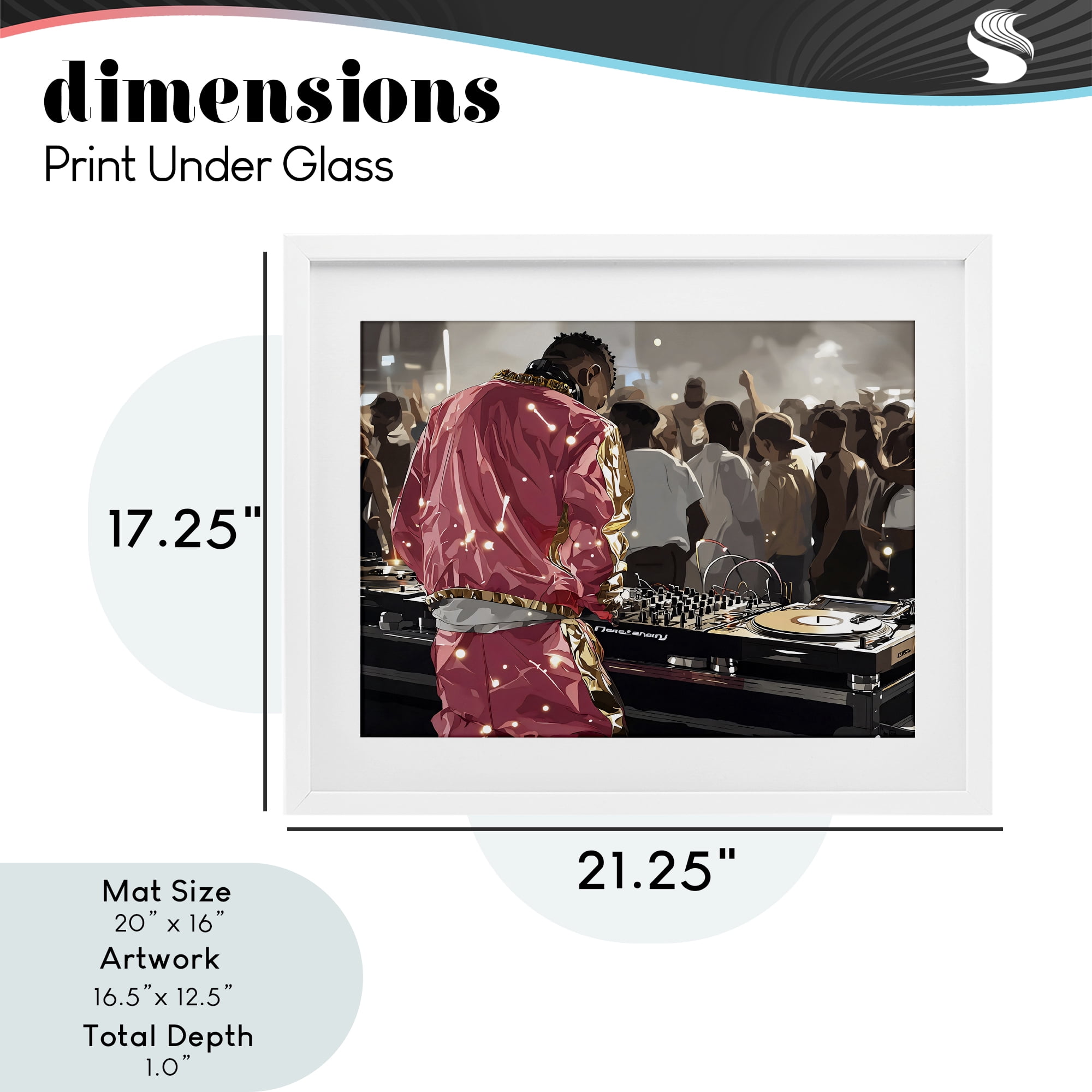 Stupell Industries DJ Performance At Nightclub White Framed Print Under Glass, design by Franklyn Gregory