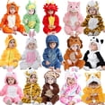 thumbnail image 2 of Mono de invierno para niño y niña, pijama de animales, dragón, León, unicornio, peleles para bebé, disfraz de zorro Kigurumi, 2 of 6