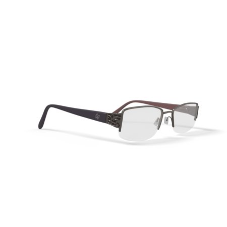 Oleg Cassini Women's Rectangular Eyeglasses, OCO353, Blush, 52-18-135, with Case