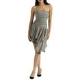 thumbnail image 1 of xiaxaixu Femmes hors-Épaule Robe d'Été Irrégulière Couleur Unie Sans Manches Robe de Soirée Ruché Streetwear de Plage, 1 of 9
