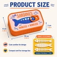 thumbnail image 3 of Sardines Travel Jewelry Case Mini Jewelry Storage Box Portable Sardine Can Jewelry Box for Rings Earrings(White), 3 of 5