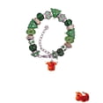thumbnail image 2 of Resin Longhorn Green Christmas Bead Bracelet, 2 of 4