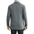 thumbnail image 3 of INSPIRE CHIC Cárdigan de Chaqueta para Hombre con Solapa de Chal, Manga Larga, Ajuste Regular, Abierto, Talla XL, Gris, 3 of 5