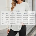 thumbnail image 3 of Bxsruta Womens Tops Long Sleeve Crew Neck Tunic Shirts High Low Hem Casual Tee, 3 of 5