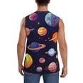 thumbnail image 4 of Fotbe Space Planet Men's Camiseta sin Mangas Estampada para Hombres, Playera Casual para Gimnasio, Entrenamiento, Playa-Medium, 4 of 7