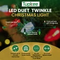 thumbnail image 3 of Christmas LED Duet C6/5mm Twinkling Lights  8 of 50 Lights Twinkle, Professional Grade Indoor Outdoor, 24.5 Feet Sparkling Light String, 50 Red, Green & White LED Bulbs - Christmas Tree Holiday Decor, 3 of 7