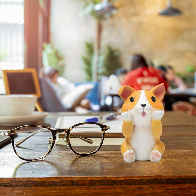 CHUANK Cute Eyeglass Holder Display Stand Fun Puppy Dog Glasses Holder Stand Eyeglass Retainers Sunglasses Display Rack Design Decoration