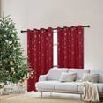 thumbnail image 5 of Alishomtll Snowflake Foil Print Christmas Blackout Curtains, Christmas Grommet Window Curtains Drapes, 52" x63", Red, Set of 2 Panels, 5 of 9