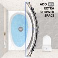 thumbnail image 4 of Utopia Alley Rustproof Wall Mounted Aluminum Double Curved Shower Curtain Rod, Screw Mount Rod, Stronger and More Secure Than Tension, Adjustable Shower Rod from 45" to 72", Expandable (Nickel), 4 of 10