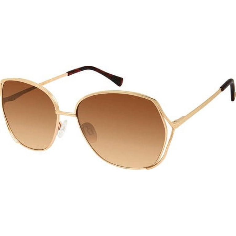 Vince Camuto Brown &Gold Round Enamel Trim Aviator Sunglasses Vince Camuto Aviator Sunglasses for Sale up to 90% Off: Poshmark main image 3