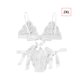 thumbnail image 1 of Conjunto de ropa interior de encaje floral encantador para mujer, regalo de lencería de bragas de malla, blanco, XXL Advancent XX000194-21, 1 of 7
