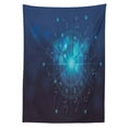thumbnail image 3 of Ambesonne Astrology Tablecloth Rectangular Table Cover, Zodiac Signs in Space, 52"x70", Turquoise Blue and White, 3 of 4