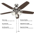 thumbnail image 6 of Sinvic 2 Pcs 24 Inch Silvery Ceiling Fan Pull Chain Extension With Connector and Decorative Ornaments For Fan and Light, 6 of 8