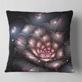 thumbnail image 2 of Designart Fractal Flower with Pink Details - Floral Throw Pillow - 18x18, 2 of 5