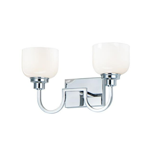 17 in. Swale 2 Light Polished Chrome Bath Vanity Wall Light