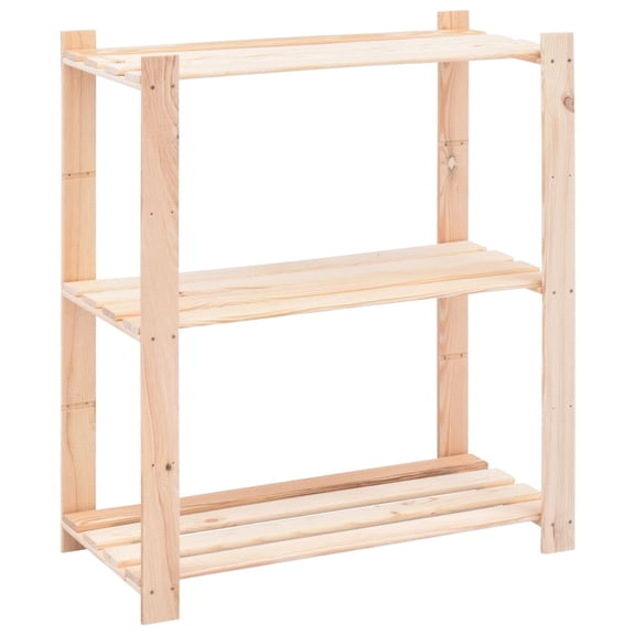 vidaXL Storage Rack Shelving Unit Storage Shelf 3-Tier Solid Pinewood 330.7 lb