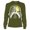 Army Green, variant on Halloween Men's Skeleton Rib Graphic Sweatshirts for Men Skeleton Print Long Sleeve Pullover