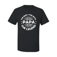thumbnail image 2 of Wild Bobby, Papa Man Myth Legend Funny Dad Uncle Papa Granpa Dad Gift, Father's Day, Men Graphic Tee, Black, Small, 2 of 4
