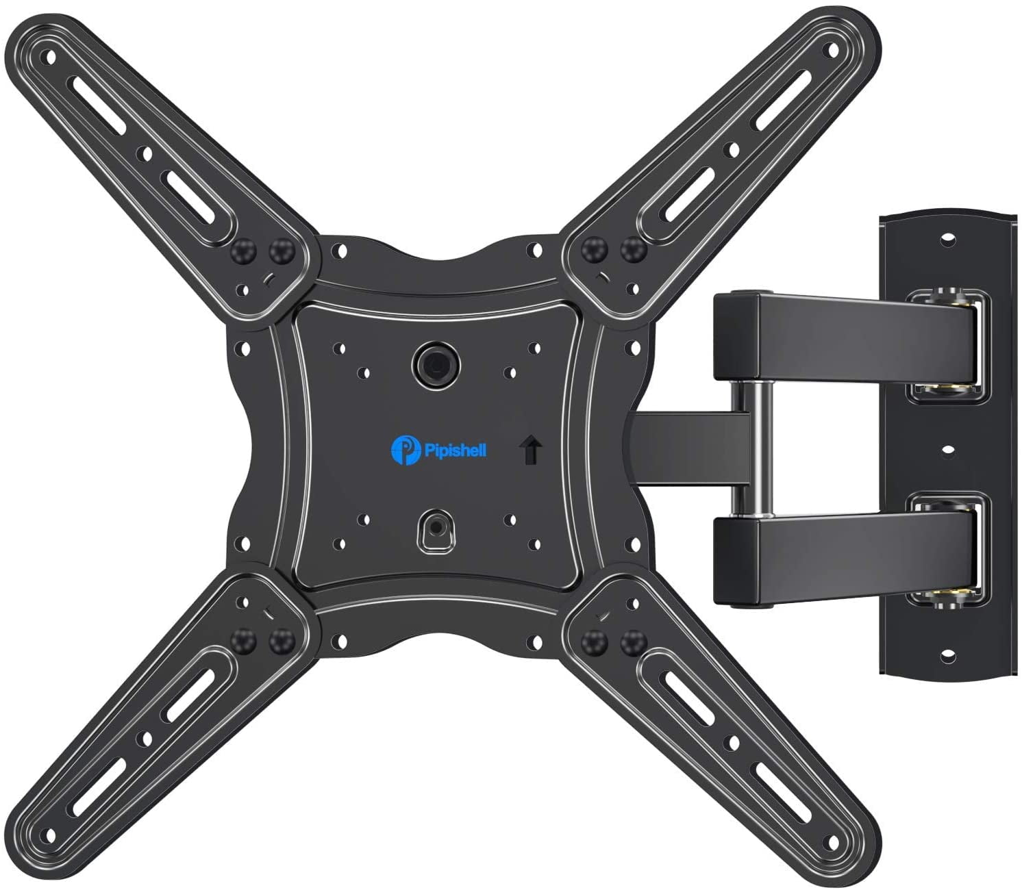 Full Motion TV Mount Bracket with Articulating Swivel Extension Tilting Leveling Max VESA 400x400mm Holds up to 99lbs for LED LCD OLED 4K Flat Curved Screen Pipishell TV Wall Mount for 26-55 inch TVs 