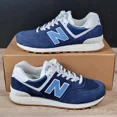 thumbnail image 1 of New Balance 574 Shoes Mens Size 9 D Blue White Suede Running Athletic U574BU2, 1 of 6