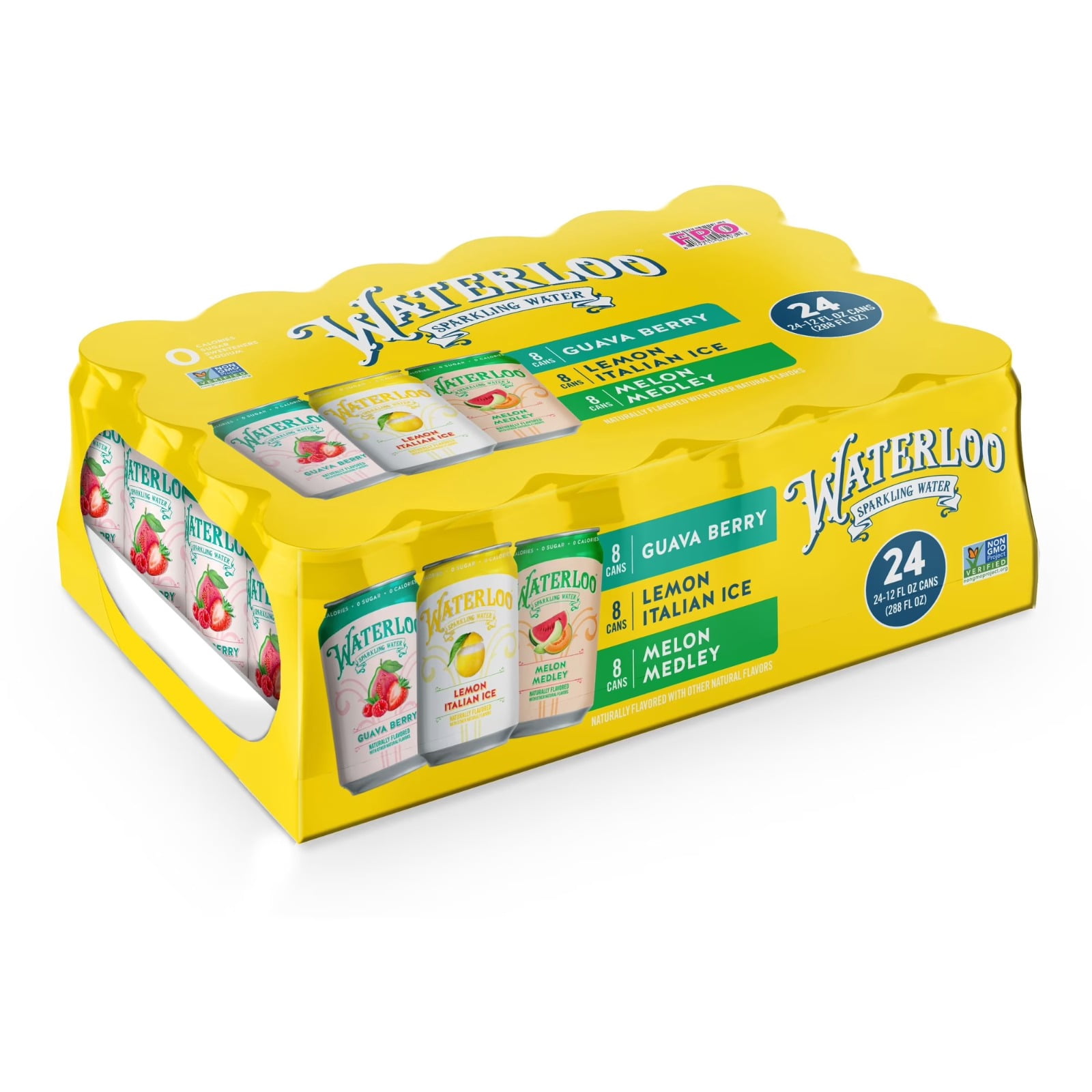 Waterloo Sparkling Water Variety Pack, 12 fl. oz. Cans, 24 Pack