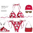 thumbnail image 3 of Conjunto de bikini Sanrio Hello Kitty Kawaii con bonitos dibujos animados de anime para verano, playa, bragas con tiras suaves, traje de baño Kawaii, bikini sexy Y2k, 3 of 4