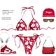 thumbnail image 3 of Conjunto de bikini Sanrio Hello Kitty Kawaii con bonitos dibujos animados de anime para verano, playa, bragas con tiras suaves, traje de baño Kawaii, bikini sexy Y2k, 3 of 4