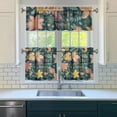 thumbnail image 3 of Yellow Daisy Kitchen Curtains Set Floral Flower Boho Bloom Sunny Vintage White Cute Retro Aesthetic Artistic Daisy Print Tier and Valance Curtains, 3 of 6