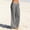 #Gray, variant on DPTALR Women's Fashion Casual Linen Solid Color High Waist Pleated Pocket Straight Loose Pants,Purple,Size M