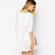 thumbnail image 4 of Vestido mini bohemio TEELYNN para mujer, vestido de algodón blanco con bordado floral, vestido informal holgado de corte A, vestido hippie, vestido gitano, 4 of 4