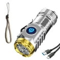 thumbnail image 2 of RXIRUCGD Flashlight Bright Rechargeable Ultra-bright Small Portable Outdoor Lighting Shooting Household Mini Three-eye Small Steel, 2 of 3