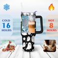 thumbnail image 4 of Happy Halloween Ghost Cup with Handle and Straws 40 oz Vacuum Insulated Halloween Travel Mug Birthday Present for Women Girls Daughter Mom Gifts for Him/Her Water Bottle, 4 of 7
